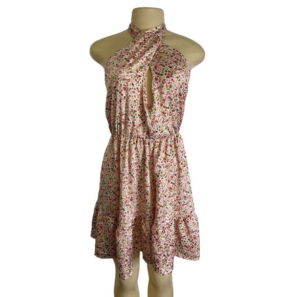 NWT Jenna Girl Classy Multicolor Floral Fit & Flare Dress Size Small - Picture 2 of 16